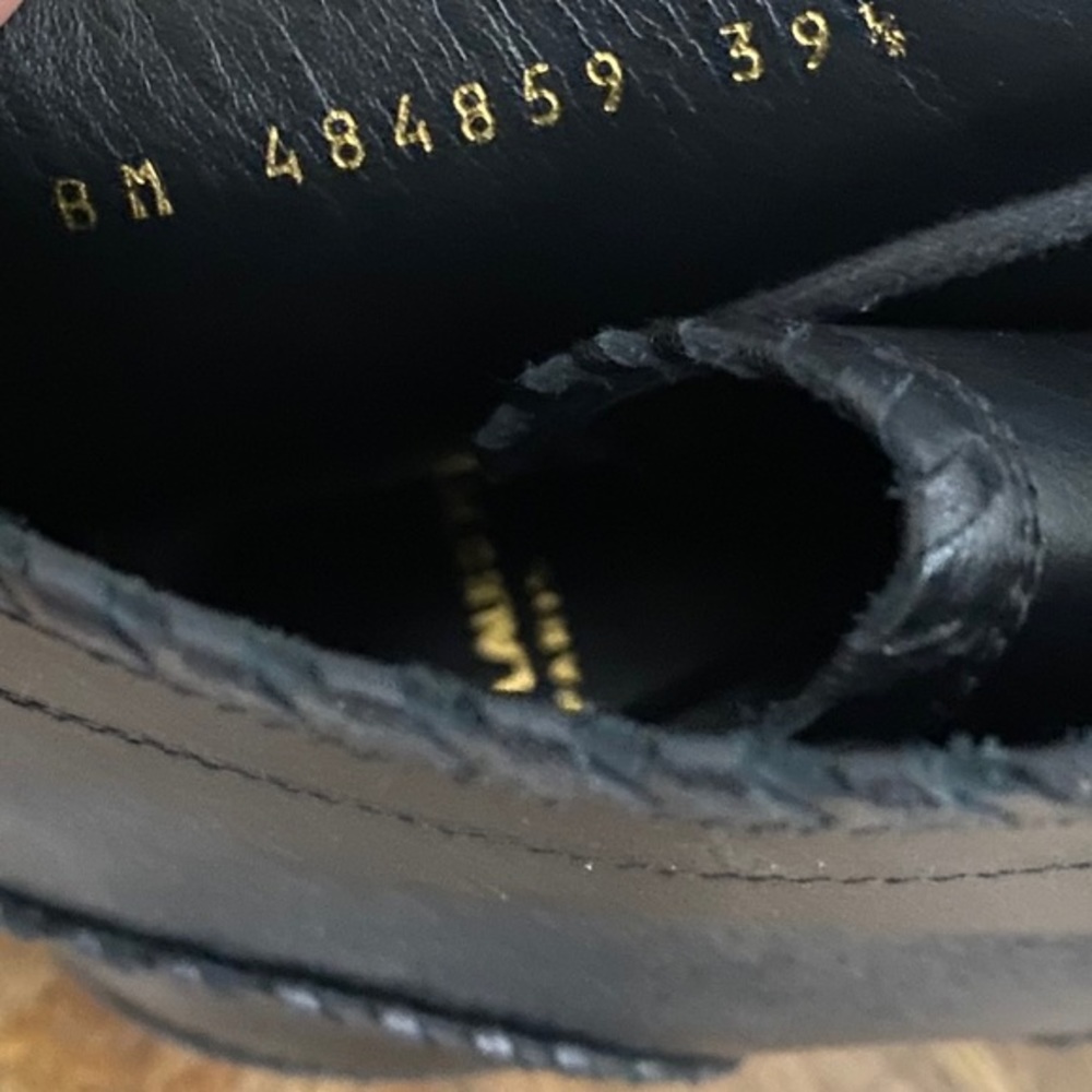 Saint Laurent Black Combat Boots with Tassels - Picture 14 of 15